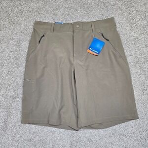 Columbia Shorts men 36 Fir Ridge 10" Beige Hiking Outdoor Stretch Active Fit NEW